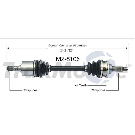 Surtrack Axle Cv Axle Shaft, Mz-8106 MZ-8106